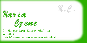 maria czene business card